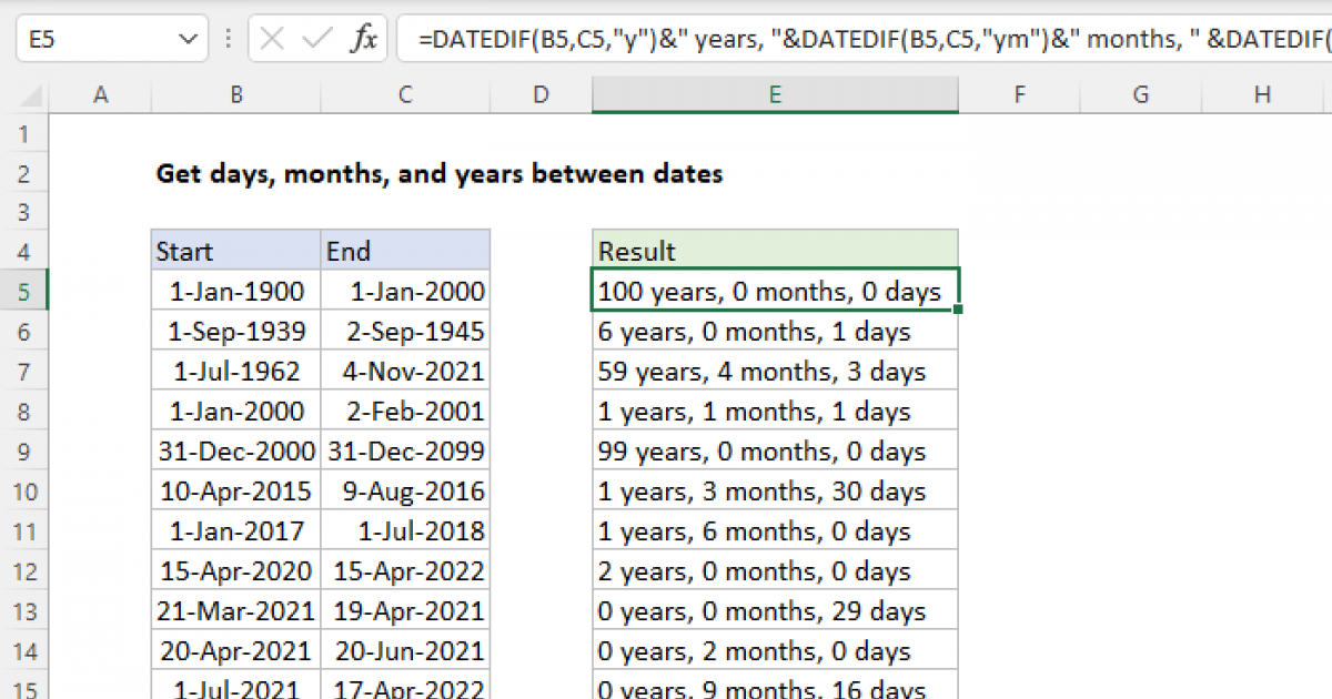 get-days-months-and-years-between-dates-excel-formula-exceljet